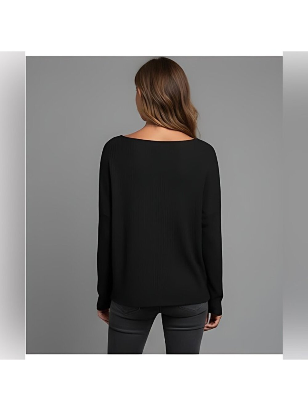 Color Block Asymmetrical Neck Tee - Picture 4 of 6